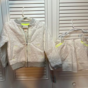 Cat & Jack 2 pc white set size 4t new with tags